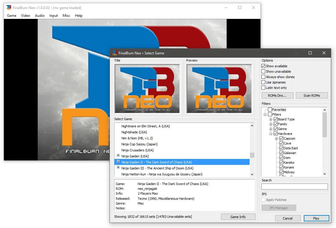 FinalBurn Neo Screenshot 1